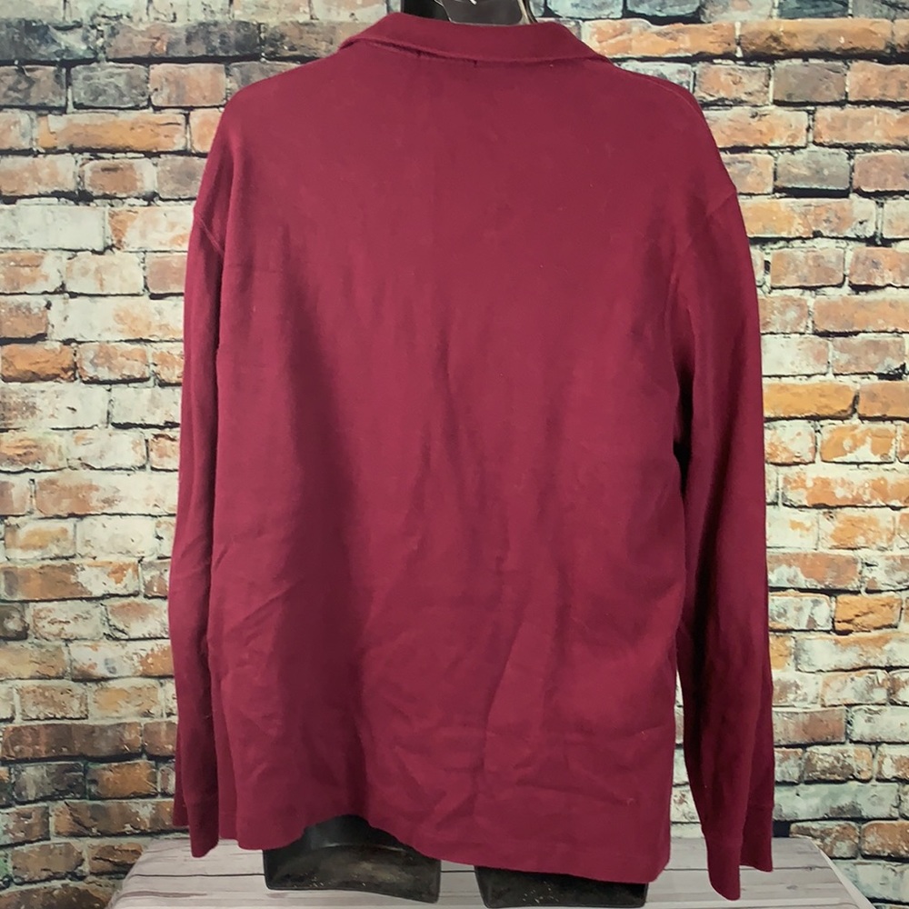 Polo by Ralph Lauren "ESTATE RIB" Red polo shirt sz XL - Picture 2 of 8